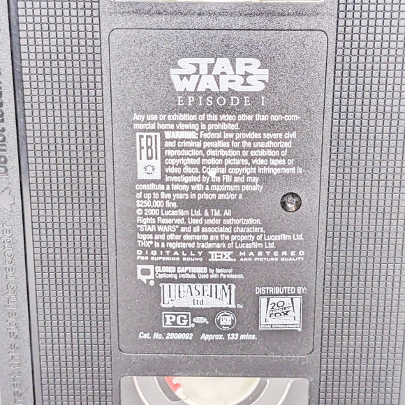 Star Wars Episode I - The Phantom Menace VHS - Picture 7 of 7